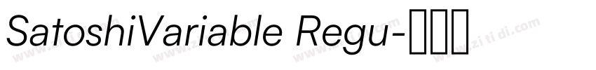 SatoshiVariable Regu字体转换